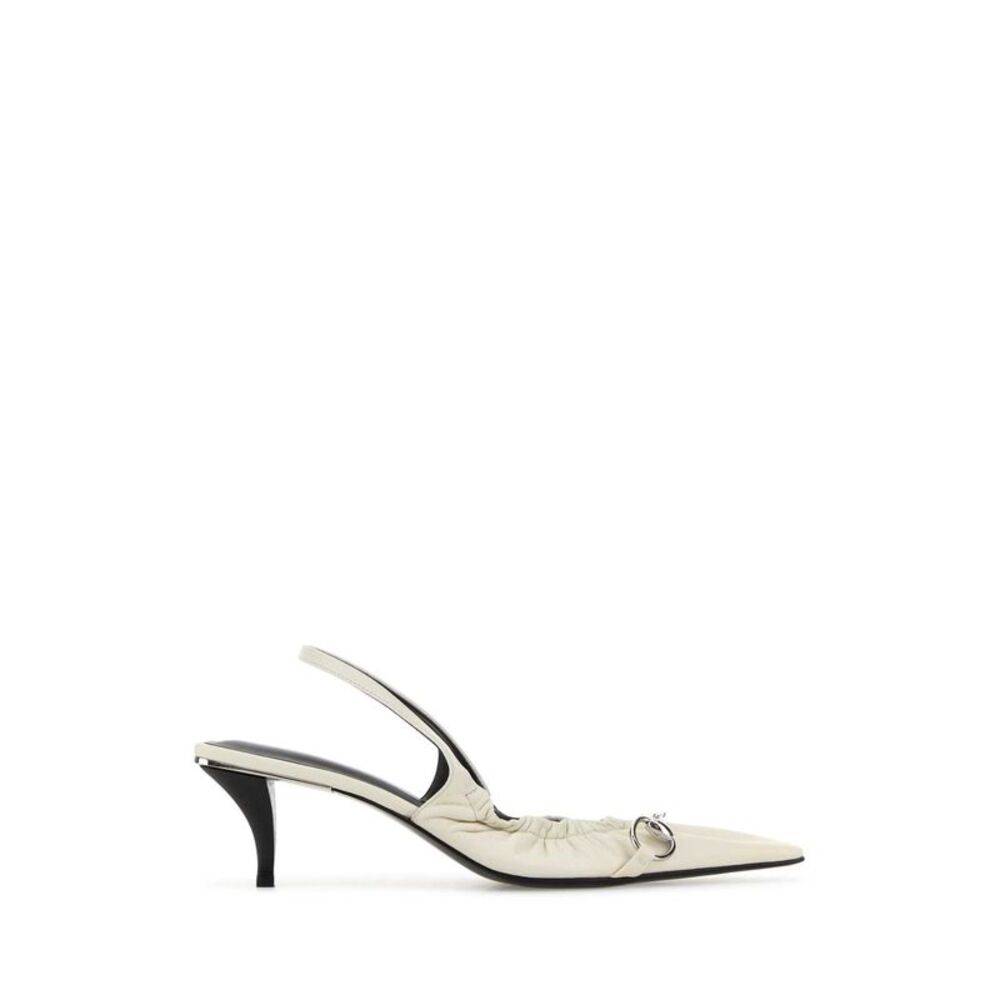 Gucci Women White Nappa Leather Vittoria Pumps
